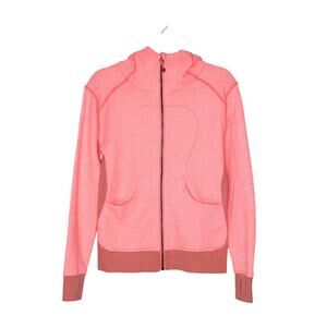 LULULEMON On The Daily Hoodie Heathered Grapefruit Plush Peach Women's 4